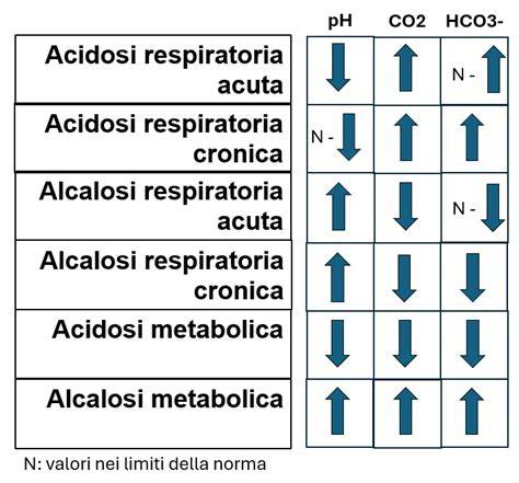 grafici emogasanalisi HCO3 SBE relazione pCO2