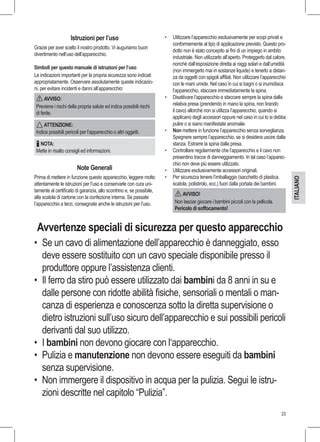 avvertenze sull’uso sicuro