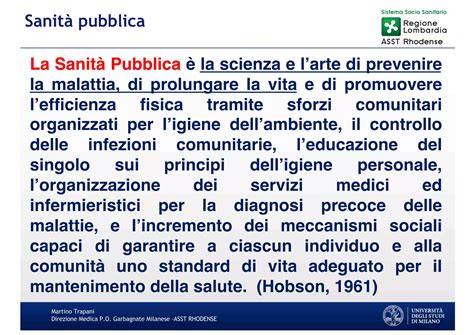 Inquadramento storico-legale delle misure di sanità pubblica