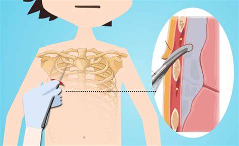 punto di puntura per decompressione dello pneumotorace iperteso