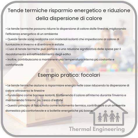 Riduzione dispersione calore tende
