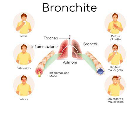 influenza e dinamiche della bronchite infographic