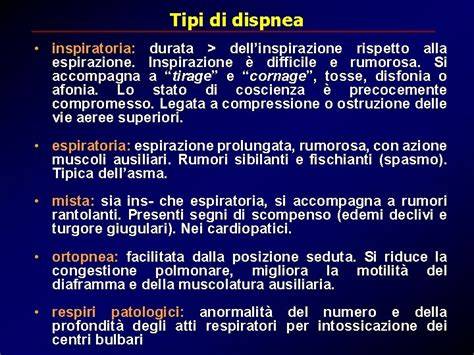 disturbo dispnea tipi grafico