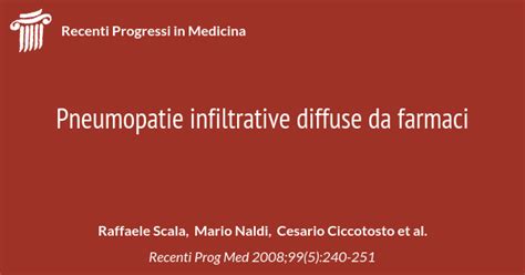 pneumopatie infiltrative da farmaci schema